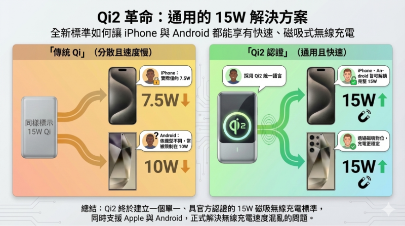 Qi2 行動電源 qi2 功率