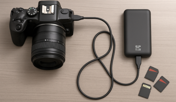 Never Run Out of Camera Power Again – Charge Anywhere with a Power Bank!