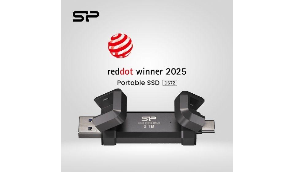 Le SSD portable DS72 de Silicon Power remporte le prix Red Dot 2025 pour l'excellence en design de produit.