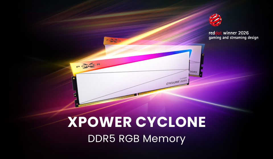 Silicon Power’s XPOWER Cyclone DDR5 RGB Wins Red Dot Award 2026, Honored in New “Gaming and Streaming Design” Category