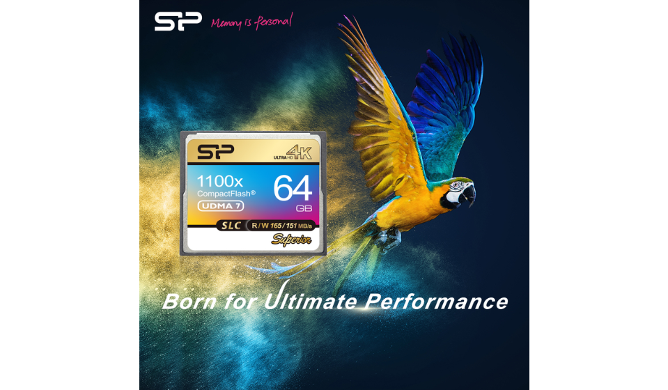 SP廣穎電通重砲推出旗艦款CompactFlash記憶卡─Superior CF 1100X 為卓越效能而生 支援全幅機極速連拍