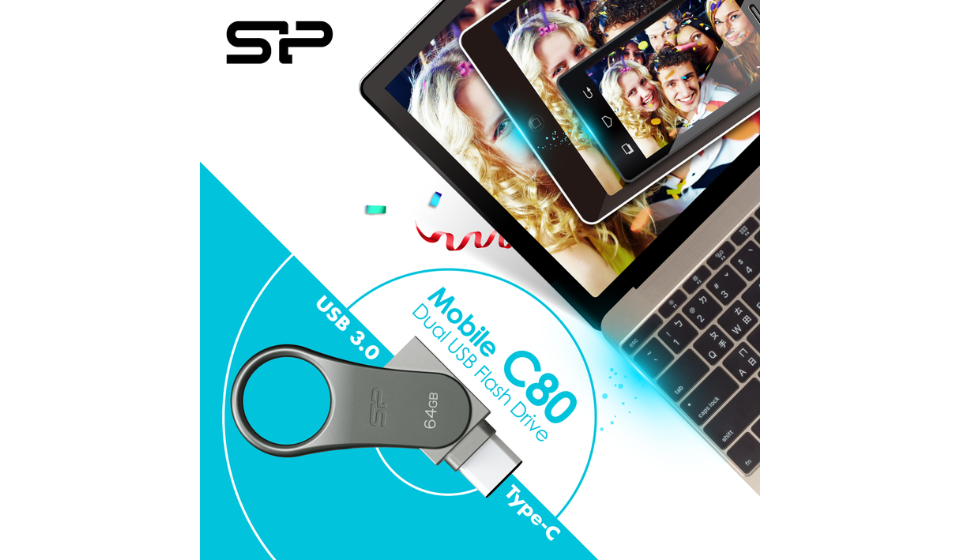SP廣穎電通發表首款Type-C雙用隨身碟 行動介面新橋樑 高機能環形設計 360°旋轉不掉蓋