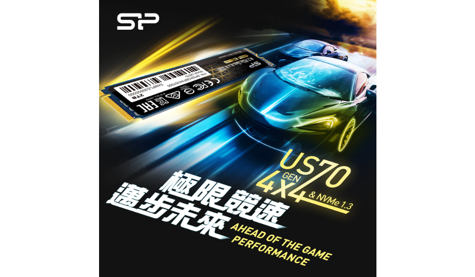 SP廣穎電通推出PCIe Gen 4x4 NVMe介面M.2固態硬碟－US70