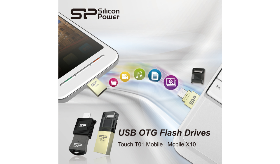 SP廣穎電通推出USB OTG隨身碟 Mobile X10及Touch T01 Mobile -行動存儲 恣意遨遊
