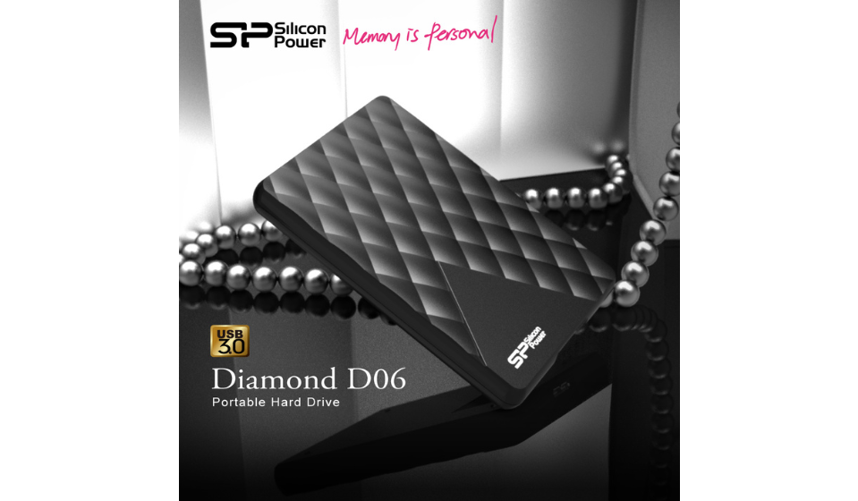 SP廣穎電通推出Diamond D06時尚精品款USB 3.0外接式硬碟 - 經典雋永 魅力不朽