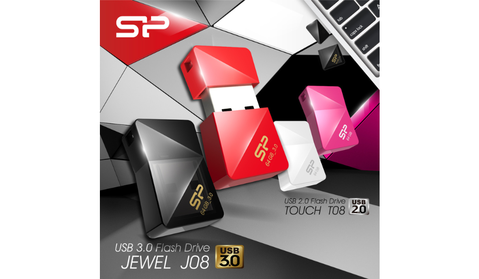 SP廣穎電通推出全新Touch T08 & Jewel J08迷你設計款隨身碟 - 幾何切面 形隨機能